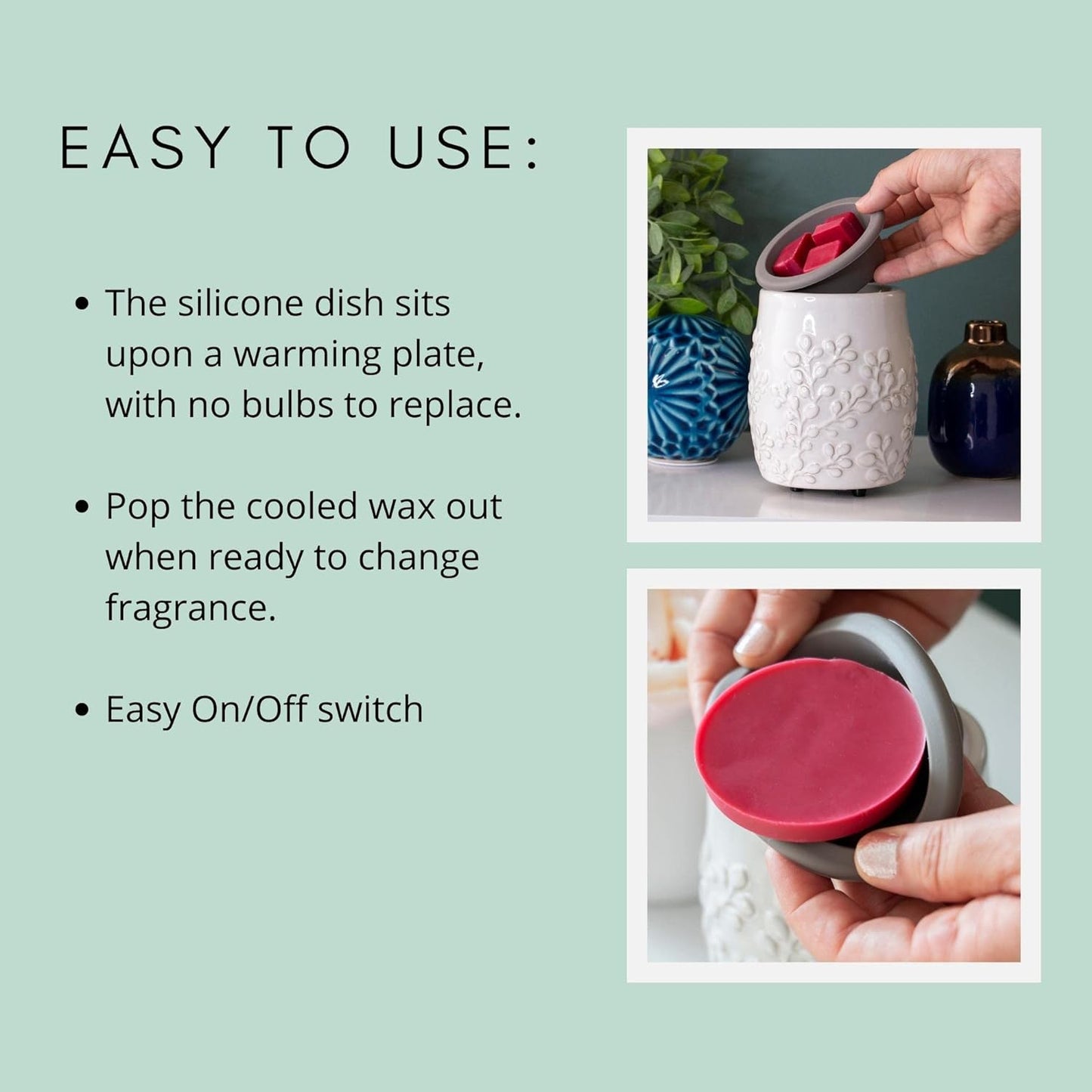 wax warmer with silicone liner